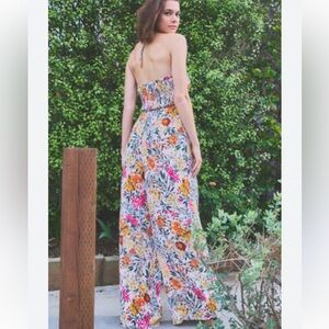 LaBiz Floral Jumpsuit with Cutout NWOT